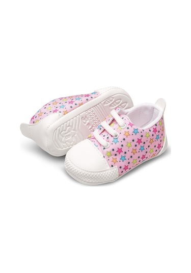 Yıldız Desenli Convers Bebek Patik Ayakkabı Pembe