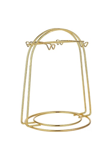 Besthome1 6 Bardaklı Retro Gümüş Renkli Demir Çelik Bardak Tutucu, Ev Café Kolay Kurulum Hafif Dayanıklı