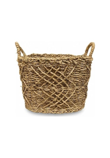 Oval Organize Sepet Orta 36x24x25 Cm Kahverengi
