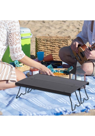 Dolıty Kamp Masası Katlanır Bacaklar Taşıma Çantası Siyah Siyah Çok Renkli