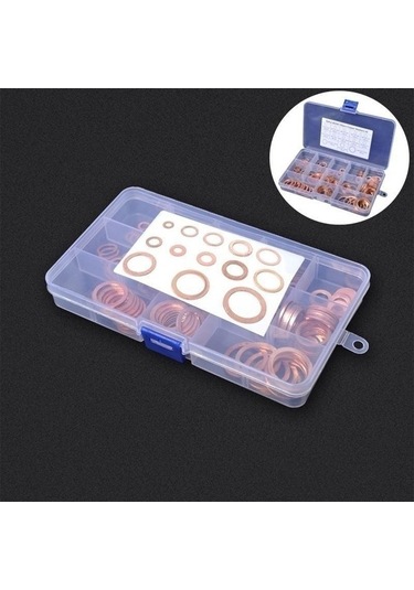 Novahub 200 Adet Bakır Conta Somun Seti M5-m14 Vidası Pul Bağlantı Elemanı