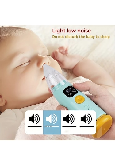 Xuweiwei Portable Electric Baby Nasal Cleaner Khaki Yumuşak Işık 3 Emme Seviyesi Ev Kullanımı