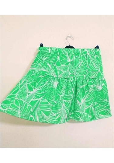 Kadın Şort Etek - 94 - Yeşil