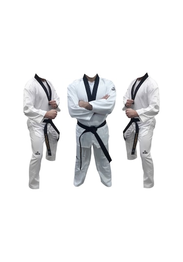 Yiğitspor Dae Do Ultra Taekwondo Elbisesi & Daedo Siyah Yaka Elbise Beyaz