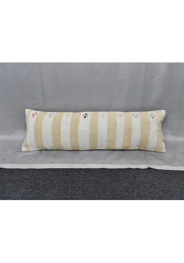 Zehra Abla Halı Yeni El Dokuma Dekoratif Lumbar Kilim Kırlent Yastık Kılıfı 6687 Çok Renkli