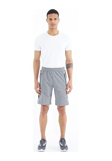 Tommy Life Clive Gri Melanj Standart Kalıp Erkek Şort - 81249 GRI MELANJ