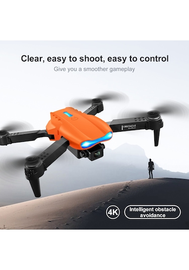 Samdoo Üç Yönlü Engel Engelleme K3 E99 Güncellenmiş Drone: 4k Kamera, İz Uçuş, 3d Döndürme, Kol Çekimi Ve Gömme Çanta İle Tek Pil, Siyah