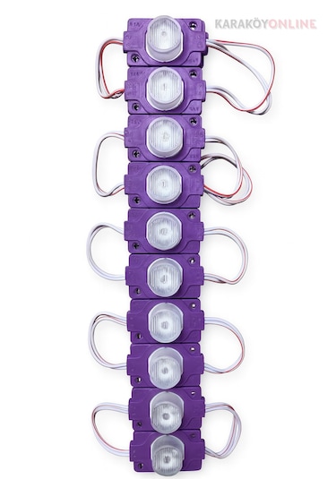 1.5 Watt Tekli Manda Gözü Modül Led 10 Lu Paket Mor