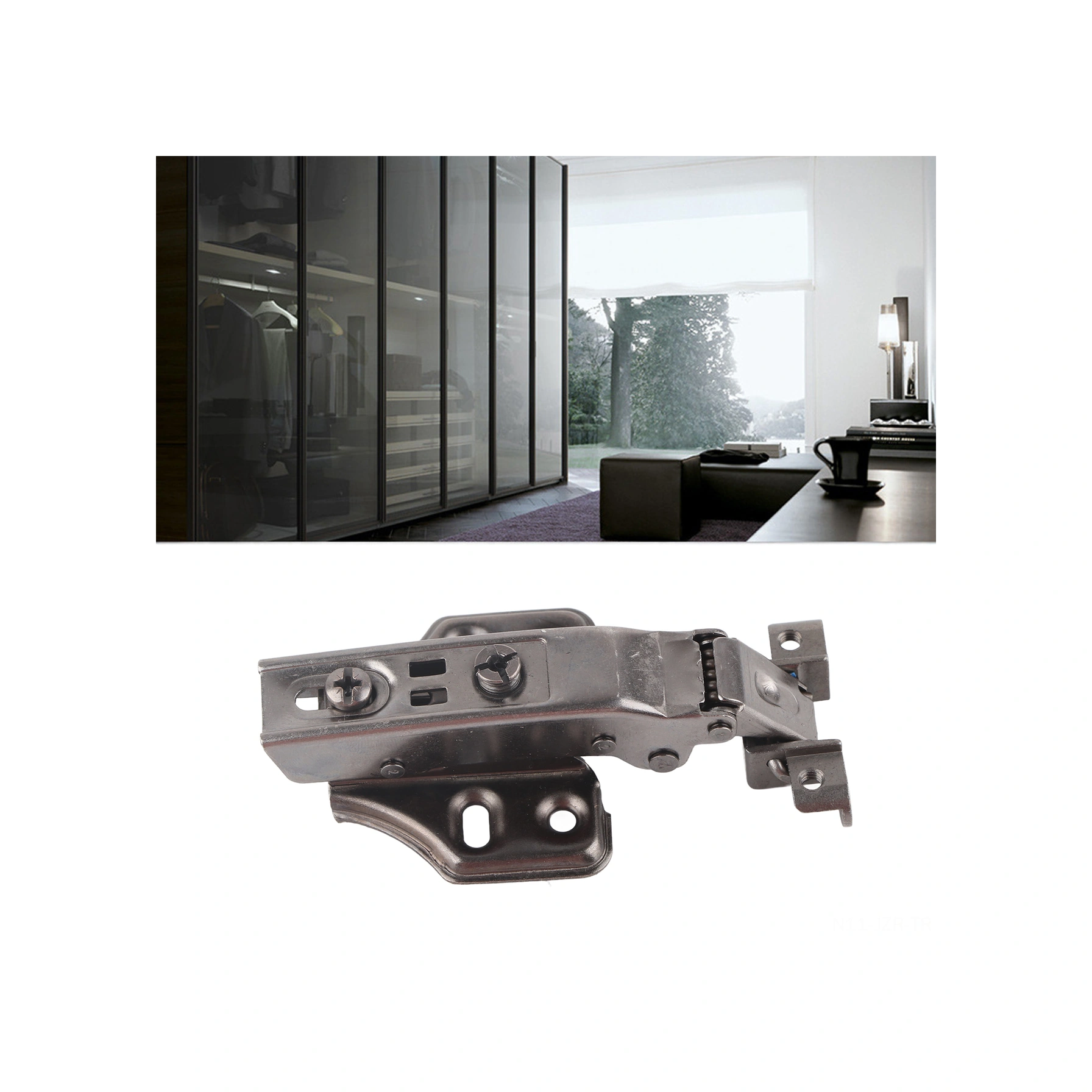 Geeroyoo Alüminyum Çerçeve Kapı Zinciri - Sessiz Kapanma, Hidrolik Denge, Soğuk Rollük Çelik, Siyah, Dolap/şekaf Uyumlu Diğer