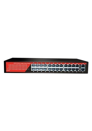 Ezcool EZ-24PSF 24xFE+2xGE Yönetilemez Poe Switch 320W