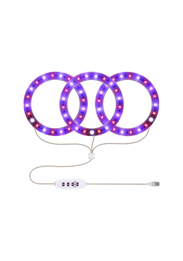 Skycity Üç Kafa Usb Led Bitki Büyüme Lambası: Tam Spektrum, Akıllı Zamanlama, Kırmızı-mavi Işık, Çiçek Ve Sukulent Için Işık Kaynağı Diğer