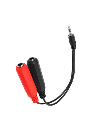 Ximistore9 20cm Uzunlukta Esnek Kordonlu 3.5mm Erkekden Çift 6.35mm Dişeye Ses Adaptörü - Sinyal Kaybı Azaltan, Plug & Play Ses Kablo Dönüştürücü