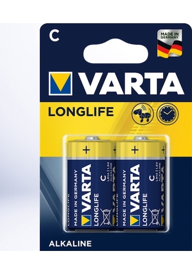 Varta 4114 Longlife Alkalin Orta Boy C Pil 2'li