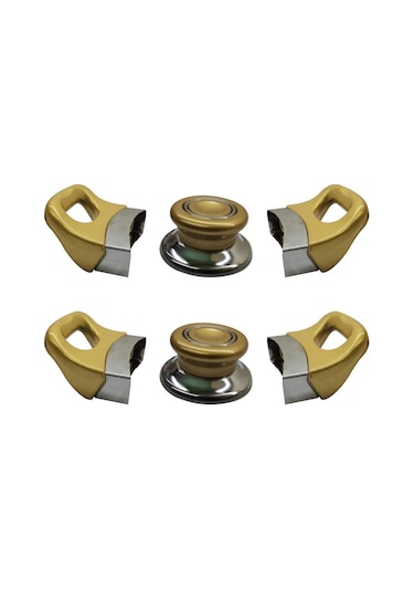 Gold Tencere Tava Yan Kulpları Ve Kapak Kulpu Seti - 2 Set