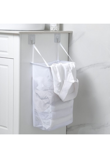 Mufunye Duvar Takılı Kirli Giysi Sepeti, Delme Yok Kurulum, Banyo/evde Kullanıma Uygun, Dayanıklı Malzeme, 40x24x14cm Depolama Sepeti Diğer