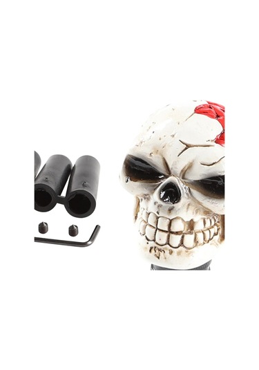 Suntek Manuel Kafatası Vites Değiştirme Topuzu Beyaz