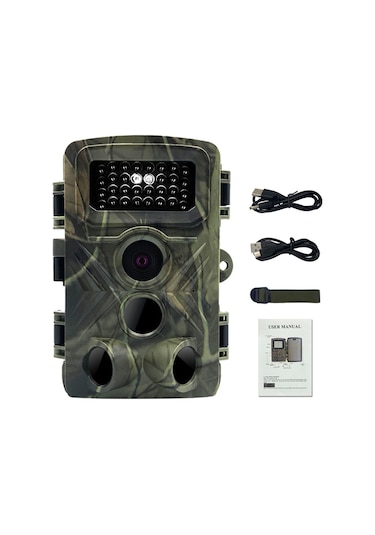 Hallow-pr3000 36mp 1080p Gece Fotoğraf Videosu Çeken Yol Kamerası Kamuflaj