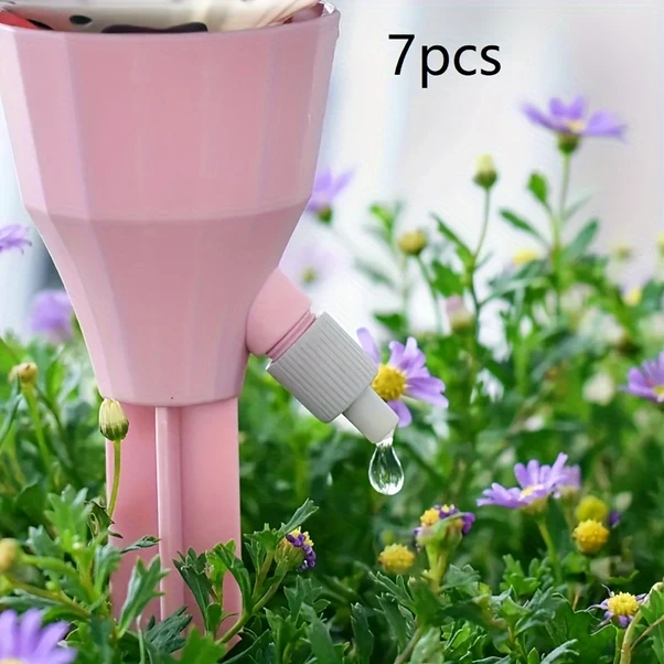 Gateesat Bej Renk 7 Parça Otomatik Bitki Sulama Sistemi Ayarlanabilir Damla Sulama Kiti