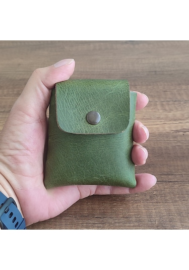 Sumerian Leather Craft Deri Sigara Kılıfı Yeşil 2