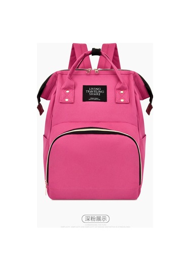 Dianziye Anne Çanta, Çift Omuzlu Mamyam Çanta, Çok Fonksiyonlu, Büyük Kapasite, Toksik Olmayan, Dayanıklı, Emzik Çantası, Koyu Pembe Pembe