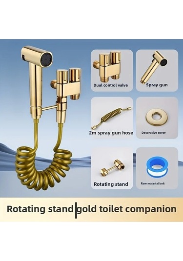 Fastbuy Dream011 Siyah Mat Tuvalet El Tipi Bide Seti 78 Inç Uzatma Hortumu Cift Kontrollü Valf Kendinden Temizlemeli Duş Başl Mat Siyah