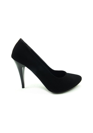 Çarıkçım Stiletto Kadın Ayakkabı Siyah-Süet 61 700