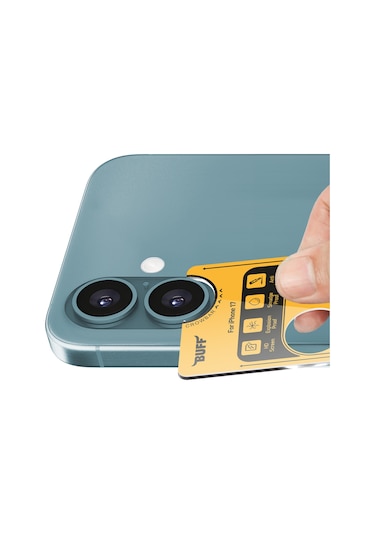 Buff Apple Uyumlu iPhone 17 Metal Kamera Lens Koruyucu Green Yeşil