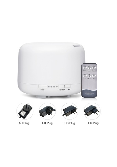 Suofeng 500ml Uyumlu Led Işık Ve Uzaktan Kumanda İle Ultrasonik Nemlendirici Aromaterapi Dağıtıcı Avrupa Standartı