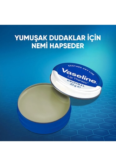 Vaseline Lip Therapy Yumuşatıcı Dudak Kremi Original 2 x 20 G