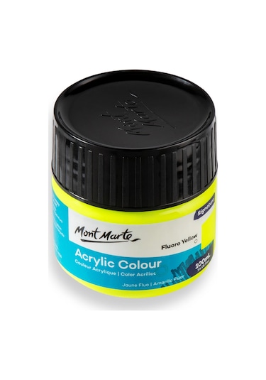 Akrilik Renkli Boya Signature 100ml - Fluoro Yellow Çok Renkli