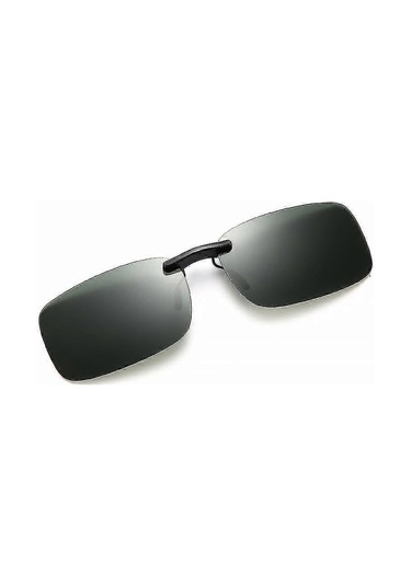 2 Adet Siyah Koyu Yeşil Klipsli Polarize Güneş Gözlüğü Erkek Uv40 Çok Renkli