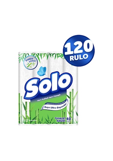 Solo Bambu Katkılı Ultra Dayanıklı Tuvalet Kağıdı 120’li