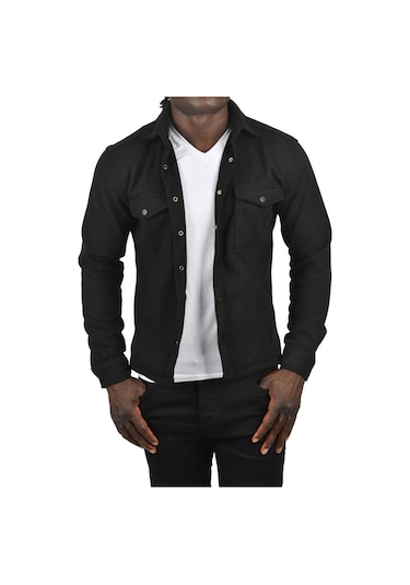 Deepsea Erkek Siyah Çıtçıtlı Kısa Kaşe Mont 2500559 Siyah