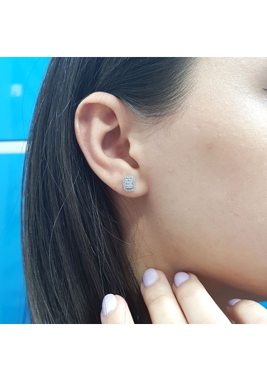 Lova 0,33 Karat Baget Pırlanta Küpe - 3010046