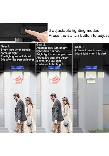 Pazly Ty12101 Sokak Led Lambası Lambası Işığı İnsan İndüksiyon Güneş Garaj Ev Enerjili Duvar Cbtx Bahçe Aydınlatma Avlu Açık 208 Vc