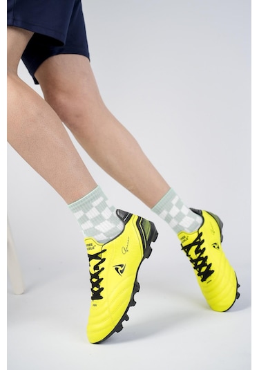 Muggo Pascal Unisex Garantili Krampon Halı Saha Futbol Spor Ayakkabı Yeşil