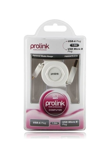 Prolink Pmm387r-0100 Makaralı Kablo Usb A-usb Micro B 1 Metre