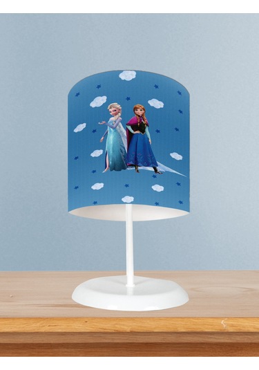 Mekta Home Bebek Ve Çocuk Odası Seksekli Ve Elsa Anna Desenli Abajur