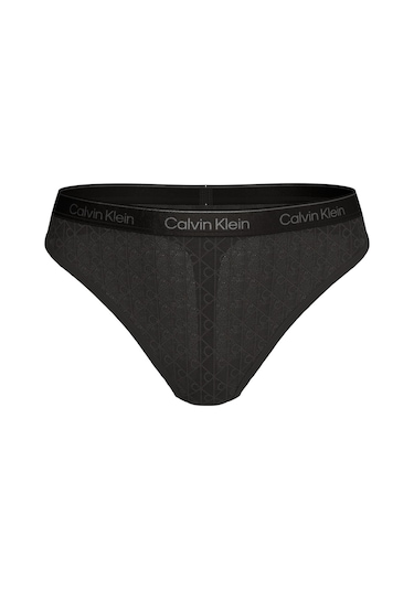Calvin Klein Kadın Siyah Logo Detaylı Tanga-14825