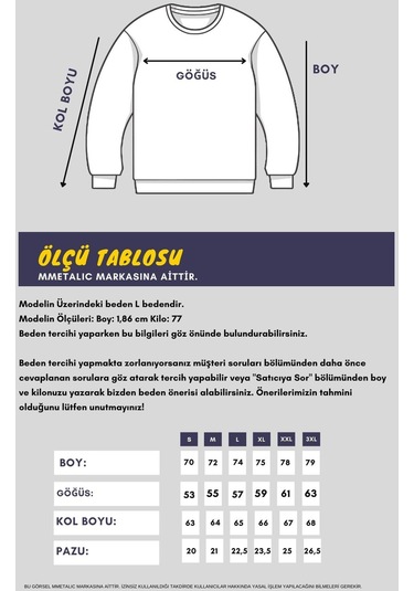 MMetalic Erkek Siyah Bisiklet Yaka Nakış Detaylı Regular Fit Sweatshirt 001
