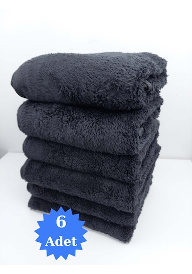 Mikrofiber Saç Havlusu Boya Tutmayan Kuaför Havlusu Siyah 50x90 C