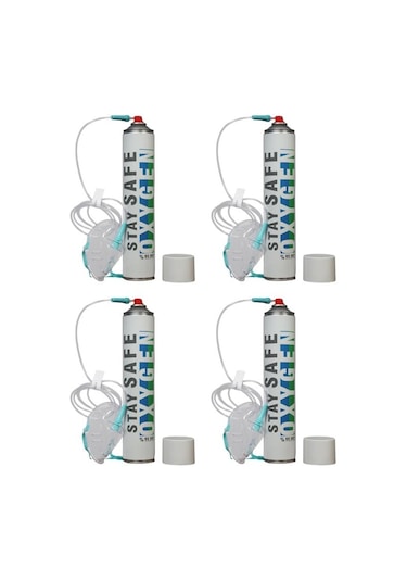 Stay Safe Oksijen Tüpü 4 x 165 G