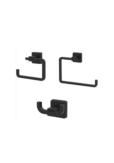 Valtemo Nero Black Siyah Banyo Aksesuar Seti Va-320 Siyah