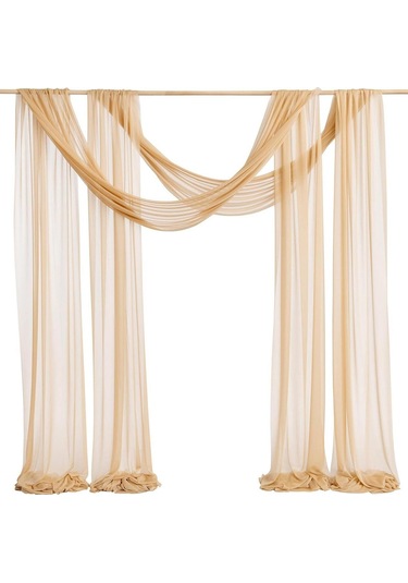 Homyl Düğün Kemeri Drapaj Masa Koşucusu Arka Plan Temalı Altın