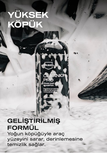 Nasiol Cleanion Pro Yoğun Köpüklü Konsantre Araç Yıkama Şampuanı-25 Yıkama-500gr-Fırçasız Oto Yıkama