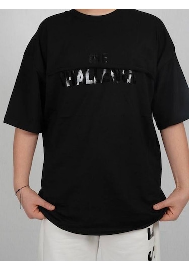 Ekkokids Çocuk Challenge Yazılı Pamuklu T-shirt-16022 SIYAH