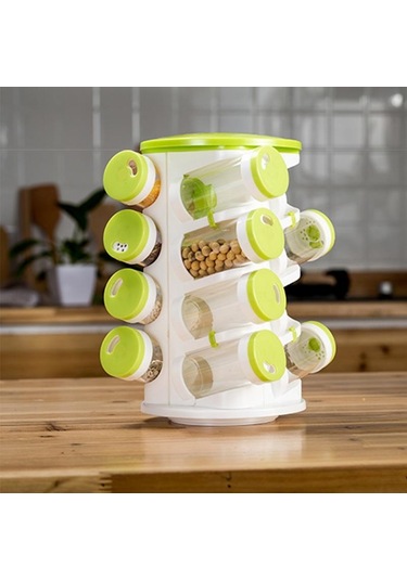 Sones 16 Adet / Set Baharat Kutuları Biber Tuz Şişesi Plastik Şişe Mutfak Baharat Kavanozu Biberlik Kutusu Baharat Rafı Seti Diğer