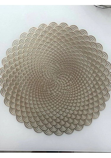 Heavenly Place Mutfak Servisü İçin Yuvarlak Servis Peçeteleri 224636670 Altın Rengi