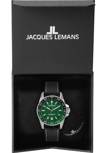 Jacques Lemans 1-2205c Lıverpool Dıver Erkek Kol Saati Gümüş - Yeşil