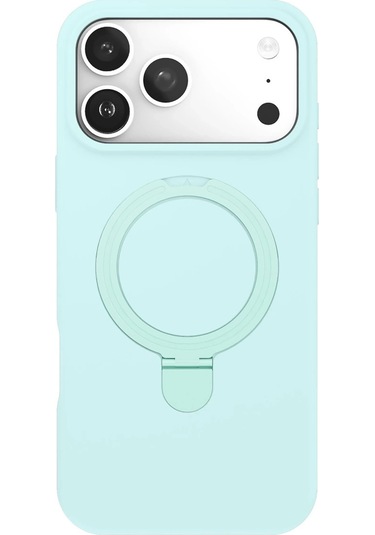 Özel Apple I Phone 17 Pro Regal Magsafe Standlı Kapak - Su Yeşili Fırsat